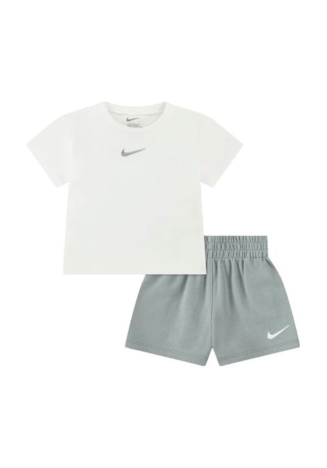 Nike Sportswear Essentials Jersey French Terry Shorts Set White Infant NIKE | Set | 66P028-E8K