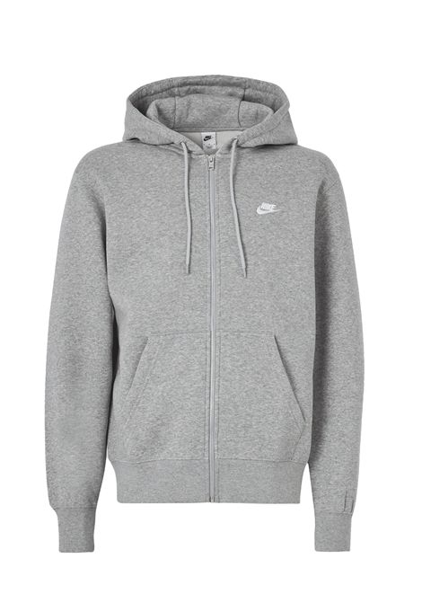 Felpa Nike Sportswear Club French Terry con Zip e Cappuccio Grigio Uomo NIKE | Felpe | FN3884-063