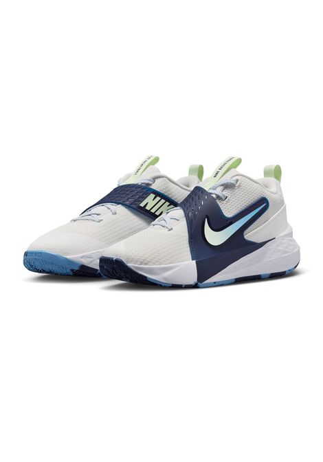 Nike Team Hustle D 12 Shoes White Blue Junior NIKE | Sneakers | HF6279-104
