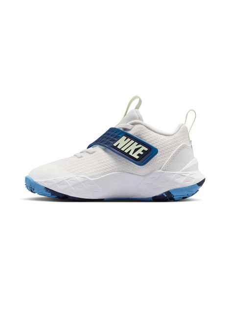 Scarpe Nike Team Hustle D 12 Bianco Blu Bambini NIKE | Sneakers | HF6280-104