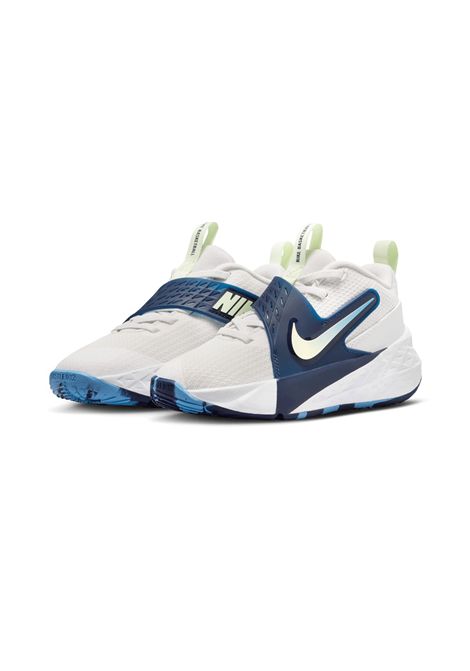 Scarpe Nike Team Hustle D 12 Bianco Blu Bambini NIKE | Sneakers | HF6280-104