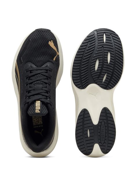 Puma Pounce Lite Running Shoes Black Gold Women PUMA | Sneakers | 310778-11