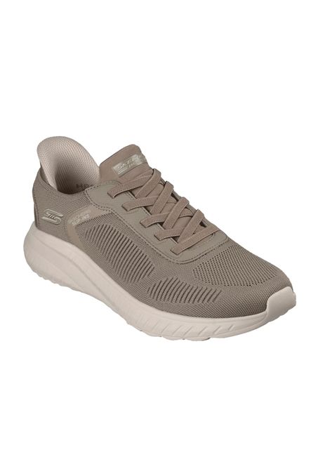 Skechers Slip-ins Bobs Squad Chaos Solid Step Shoes Dark Taupe Men SKECHERS | Skechers Shoes | 118312-DKTP