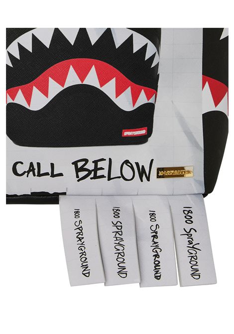 Sprayground Missing Bag Flyer On Bag Backpack Black White Unisex SPRAYGROUND | Backpacks | 910B8735NSZ-