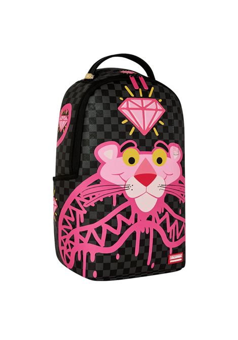 Sprayground Pink Panther Drippy Diamonds Backpack Black Pink Unisex SPRAYGROUND | Backpacks | 910B8790NSZ-