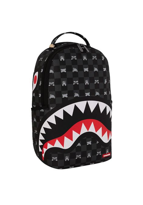 Zaino Sprayground Gray Peeking Character Check Nero Grigio Unisex SPRAYGROUND | Zaini | 910B8872NSZ-