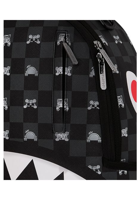 Zaino Sprayground Gray Peeking Character Check Nero Grigio Unisex SPRAYGROUND | Zaini | 910B8872NSZ-