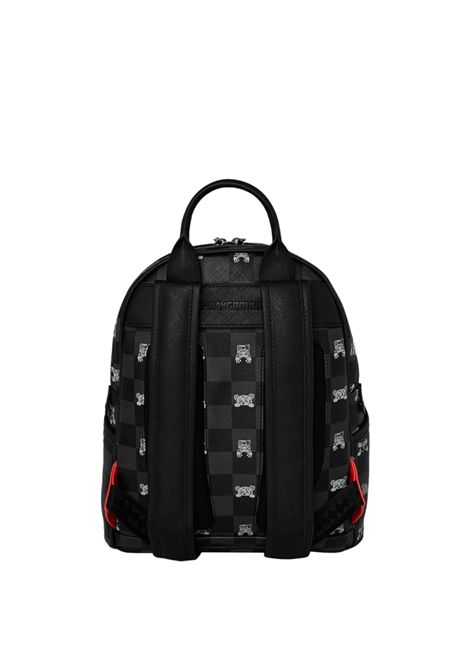 Sprayground Gray Peeking Character Check Savage Backpack Black Grey Unisex SPRAYGROUND | Backpacks | 910B8908NSZ-