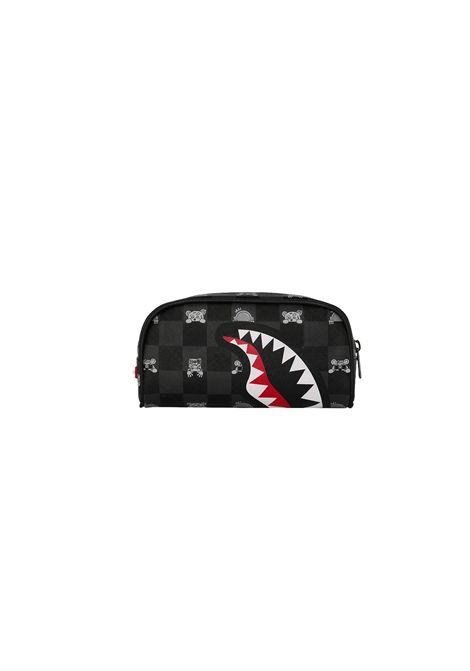 Sprayground Gray Peeking Character Check Pouch Black Grey Unisex SPRAYGROUND |  | 910B8913NSZ-