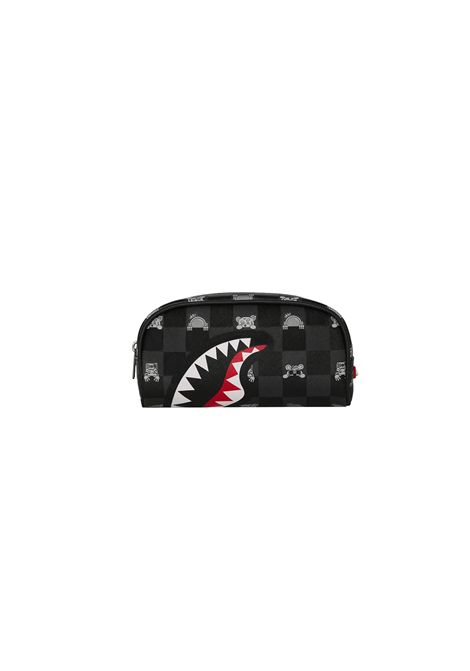 Sprayground Gray Peeking Character Check Pouch Black Grey Unisex SPRAYGROUND |  | 910B8913NSZ-