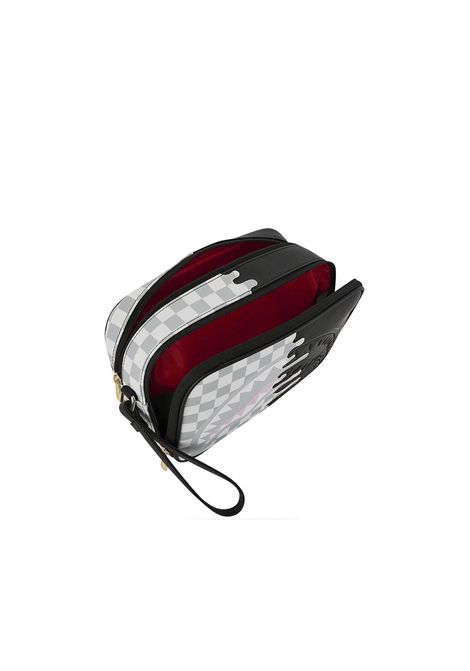 Pochette Sprayground Cream Check Side Drip Toiletry Brick Nero Crema Unisex SPRAYGROUND | Pochette | 910B8918NSZ-