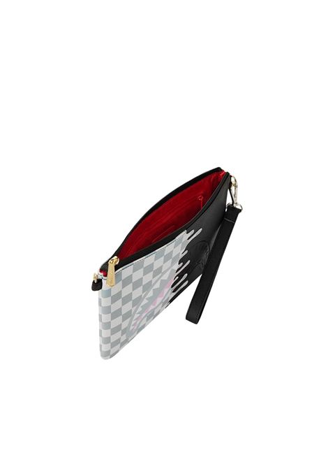 Pochette Sprayground Cream Check Side Drip con Tracolla Nero Crema Unisex SPRAYGROUND | Pochette | 910B8919NSZ-