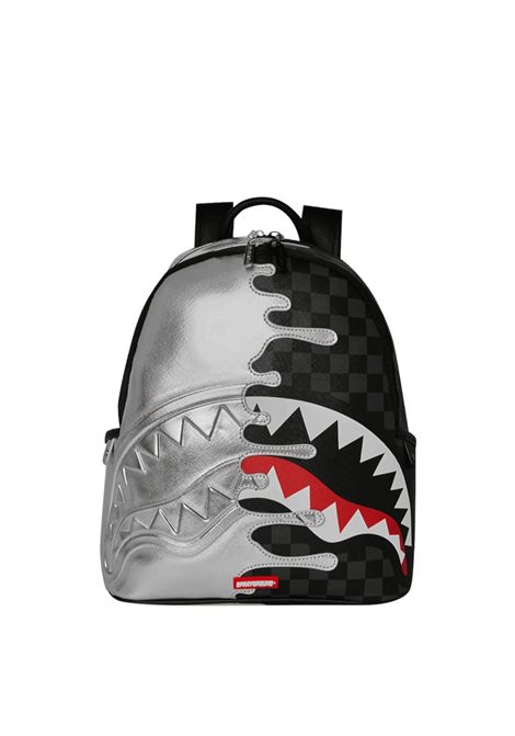 Zaino Sprayground Silver Side Drip Check Savage Nero Argento Unisex SPRAYGROUND | Zaini | 910B8922NSZ-