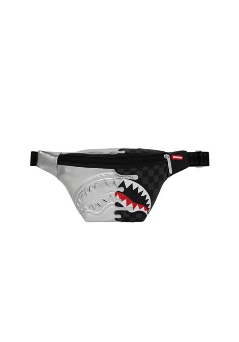 Marsupio Sprayground Silver Side Drip Check Savvy Nero Argento Unisex SPRAYGROUND | Marsupi | 910B8926NSZ-