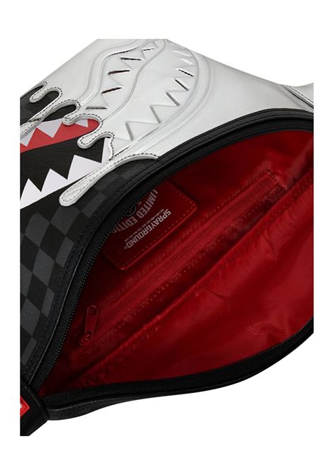 Marsupio Sprayground Silver Side Drip Check Savvy Nero Argento Unisex SPRAYGROUND | Marsupi | 910B8926NSZ-