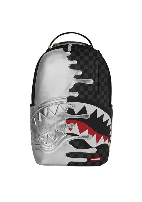 Zaino Sprayground Silver Side Drip Check DLXSV Nero Argento Unisex SPRAYGROUND | Zaini | 910B8940NSZ-