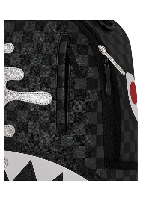 Zaino Sprayground Silver Side Drip Check DLXSV Nero Argento Unisex SPRAYGROUND | Zaini | 910B8940NSZ-