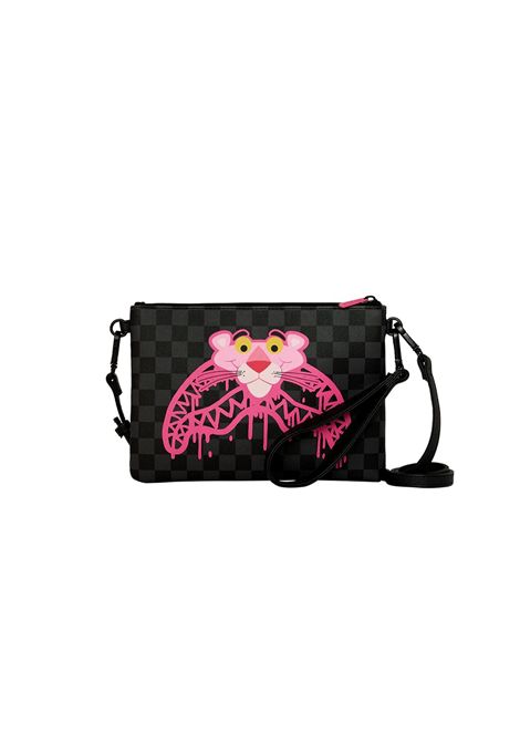 Sprayground Pink Panther Drippy Diamonds Crossover Clutch Black Pink Unisex SPRAYGROUND | Pochette | 910B8959NSZ-
