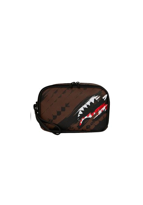 Sprayground Smeared Grunge Toiletry Brick Brown Unisex SPRAYGROUND | Pochette | 910B8968NSZ-
