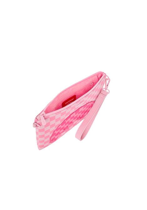 Sprayground Pink Sharks In Paris Patch Crossover Clutch Pink Women SPRAYGROUND | Pochette | 910B9014NSZ-