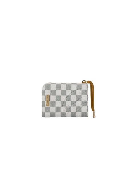 Sprayground Graff Embossed Cream CheckWallet Grey Cream Unisex SPRAYGROUND | Wallet | 910W8985NSZ-