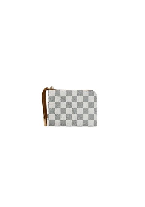 Sprayground Graff Embossed Cream CheckWallet Grey Cream Unisex SPRAYGROUND | Wallet | 910W8985NSZ-