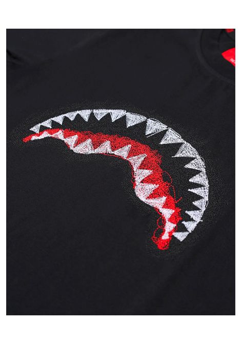 T-shirt Sprayground Scribble Embroidery Shark Nero Uomo SPRAYGROUND | T-shirt | SP862-BLK