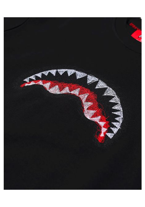 Felpa Sprayground Scribble Embroidery Shark Girocollo Nero Uomo SPRAYGROUND | Felpe | SP863-BLK