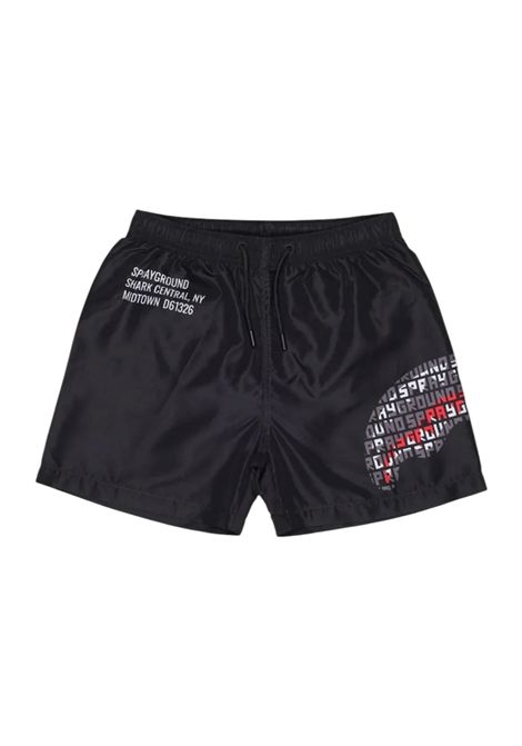 Costume Sprayground Shark Central Infinity Swim Nero Uomo SPRAYGROUND | Costumi | SP917-BLK