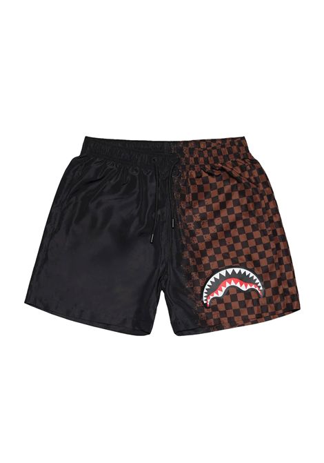 Costume Sprayground Spray Sip Swim Nero Marrone Uomo SPRAYGROUND | Costumi | SP918-BLK