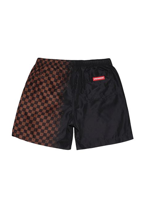 Costume Sprayground Spray Sip Swim Nero Marrone Uomo SPRAYGROUND | Costumi | SP918-BLK