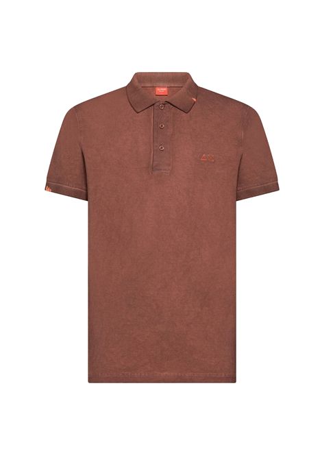 SUN68 Special Dyed Beach Polo Shirt Cacao Brown Men SUN68 | Polo Shirts | A36155-71