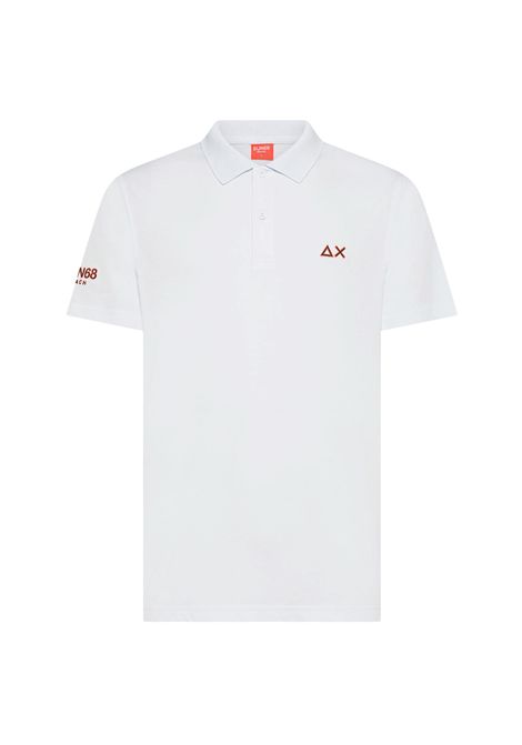 SUN68 Jersey Beach Polo Shirt White Men SUN68 | Polo Shirts | A36160-01