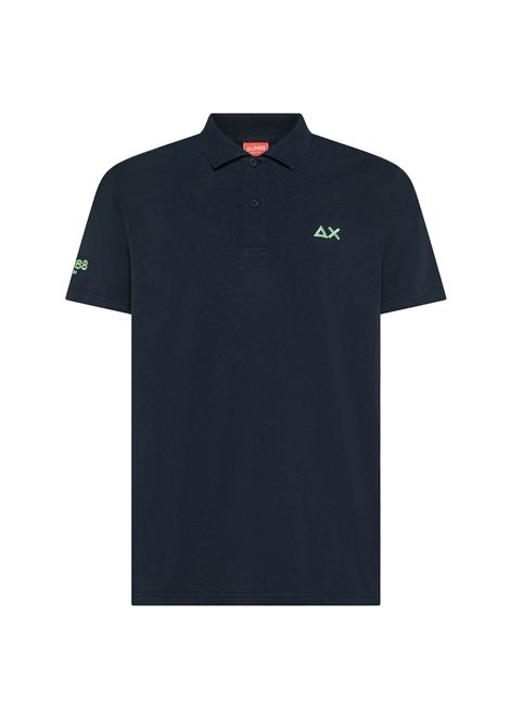 SUN68 Jersey Beach Polo Shirt Navy Blue Men SUN68 | Polo Shirts | A36160-07