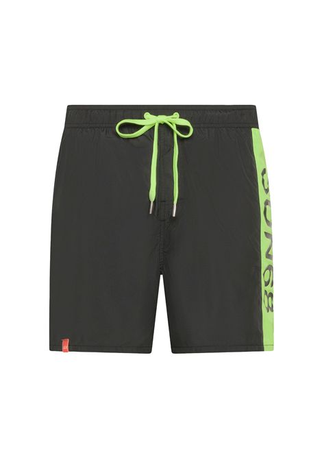 Sun68 Stripe On Side Swim Pant Black Green Men SUN68 | Swimwear | H35106-11