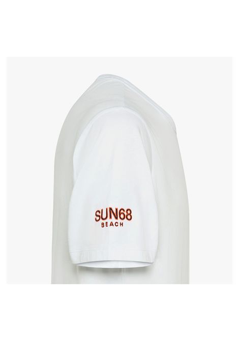 T-shirt SUN68 in Jersey di Cotone Bianco Uomo SUN68 | T-shirt | T36140-01