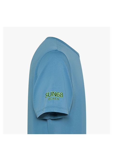 T-shirt SUN68 in Jersey di Cotone Blu Avio Uomo SUN68 | T-shirt | T36140-56