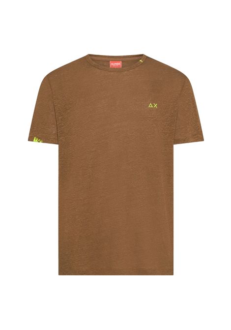 SUN68 Jersey Linen Beach Tee Fox Brown Men SUN68 | T-shirt | T36150-93