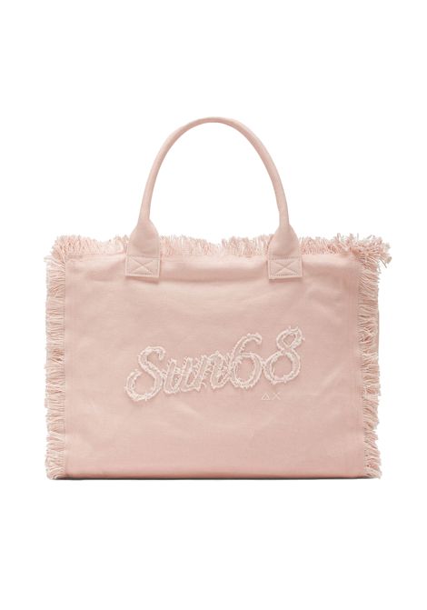 Borsa SUN68 Cali con Frange in Canvas Rosa Donna SUN68 | Borse | W36209-39