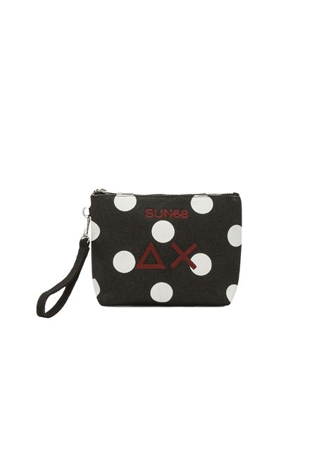 Mini Pochette SUN68 Stampata in Canvas Nero Bianco Panna Donna SUN68 | Borse | W36219-1131