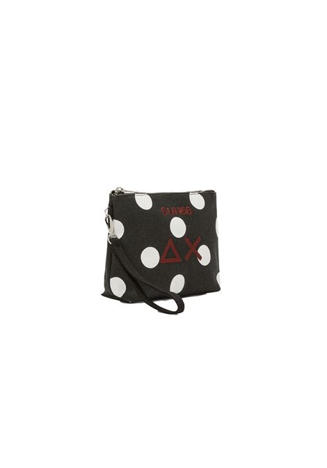 Mini Pochette SUN68 Stampata in Canvas Nero Bianco Panna Donna SUN68 | Borse | W36219-1131