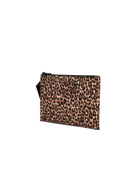 Sundek Dudo Printed Leopard Hand Bag Brown Women SUNDEK | Pochette | AM252ABPS38L-A728L