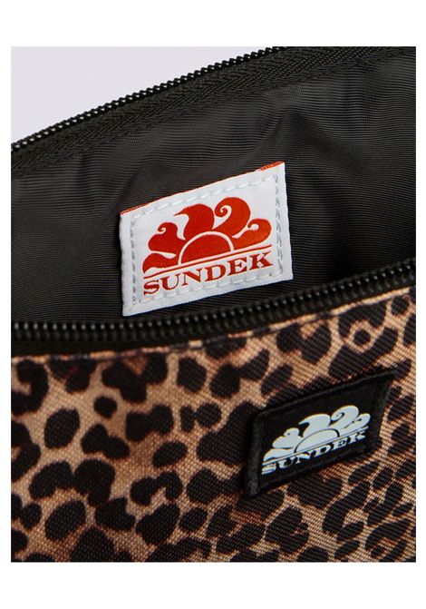 Sundek Dudo Printed Leopard Hand Bag Brown Women SUNDEK | Pochette | AM252ABPS38L-A728L