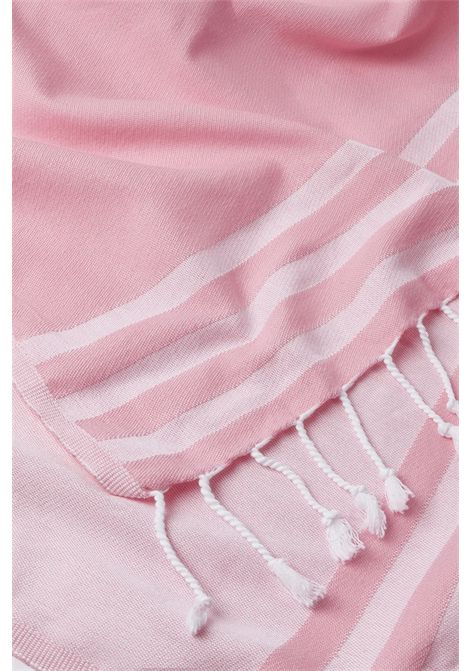 Sundek Fouta Jacquard Logo Beach Towel Quartz Pink Unisex SUNDEK | Towels | AM401ATC1000-53200