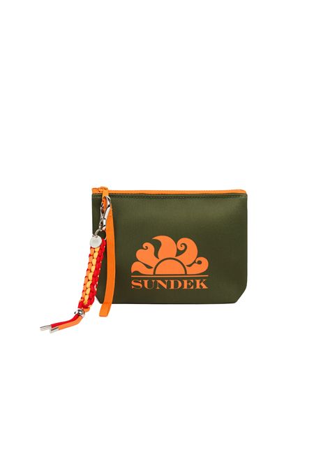 Sundek in Neoprene Clutch Bag Dark Green Unisex SUNDEK | Pochette | AM618ABNP300-30201