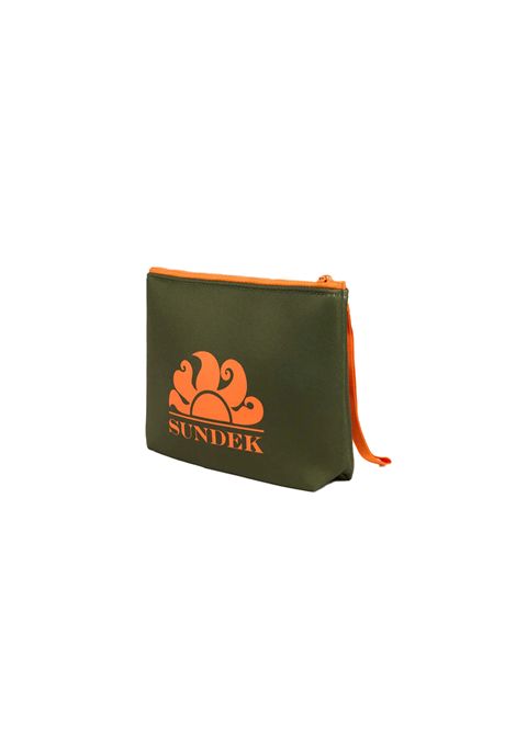 Sundek in Neoprene Clutch Bag Dark Green Unisex SUNDEK | Pochette | AM618ABNP300-30201