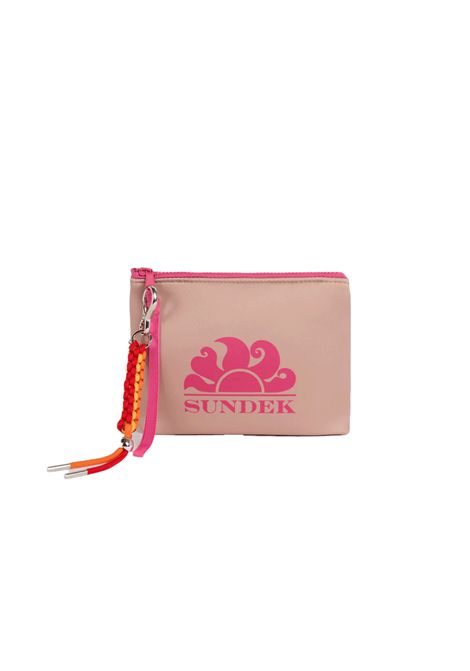 Sundek in Neoprene Clutch Bag Durian Powder Pink Unisex SUNDEK | Pochette | AM618ABNP300-A7201