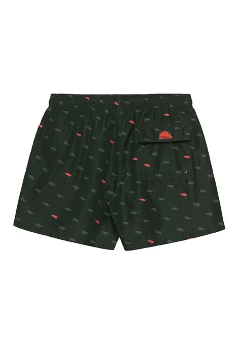 Sundek Monogram Print Short Swimsuit Pine Green Men SUNDEK | Swimwear | M633BDRT46M-5516M