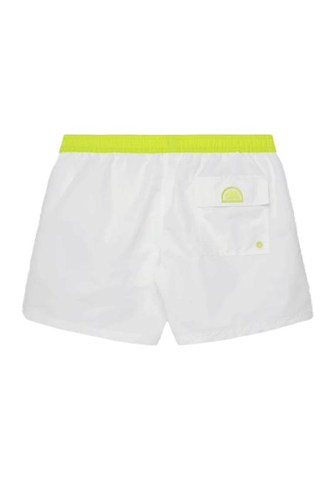 Sundek Iconic Taffeta Swimshort with contrasting Piping White Men SUNDEK | Swimwear | M732BDTA100-00604
