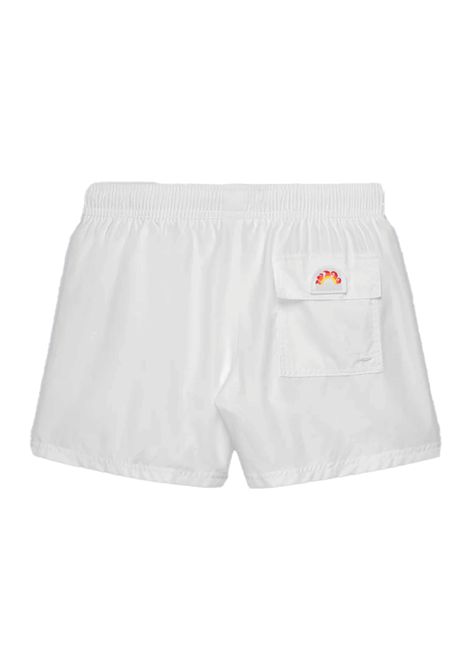 Costume Sundek Corto con Vita Elastica in Poliestere Riciclato Repreve Bianco Uomo SUNDEK | Costumi | M734BDRT300-00600